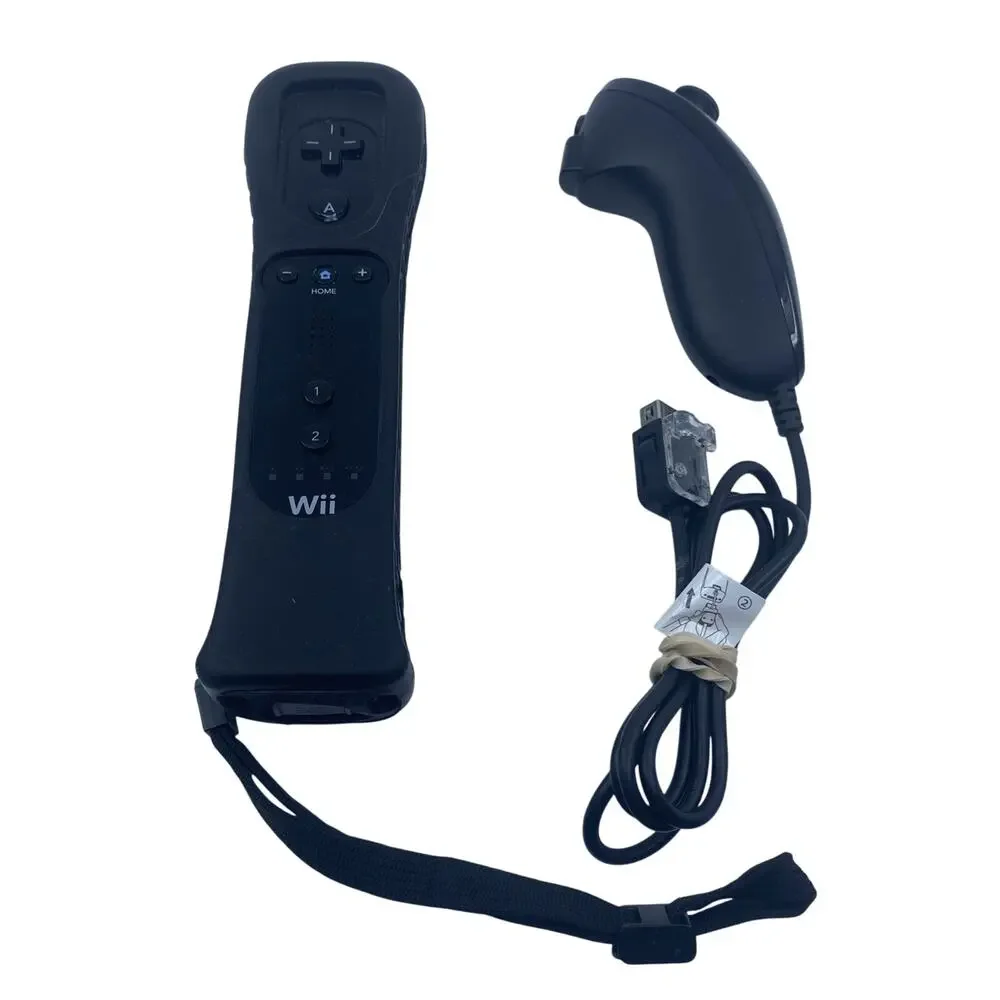 Nintendo Wii Black Console Controller, Nunchuck & 4 Games – Tested & Working